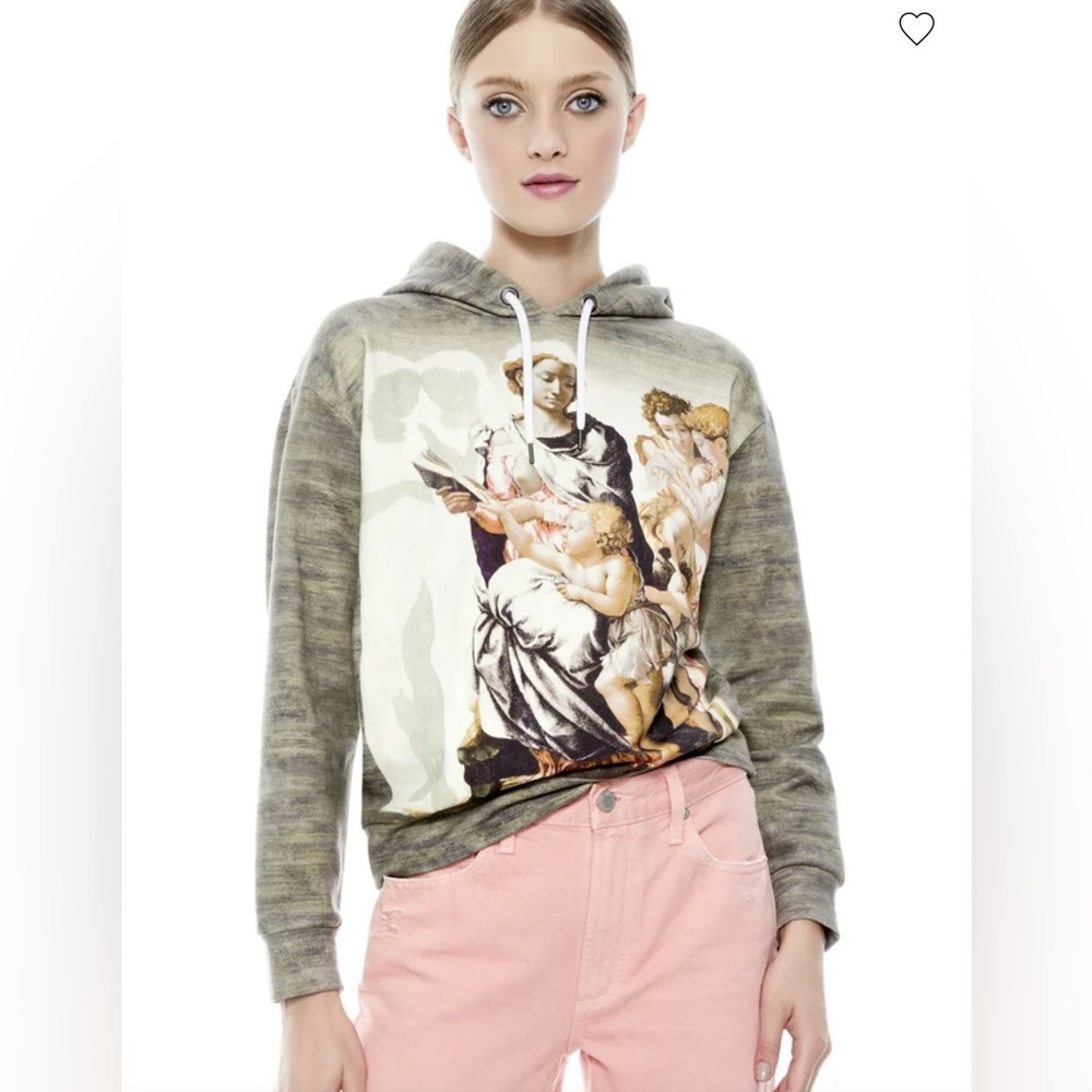 Alice + Olivia “Barron” Hoodie Sweatshirt, Size Medium